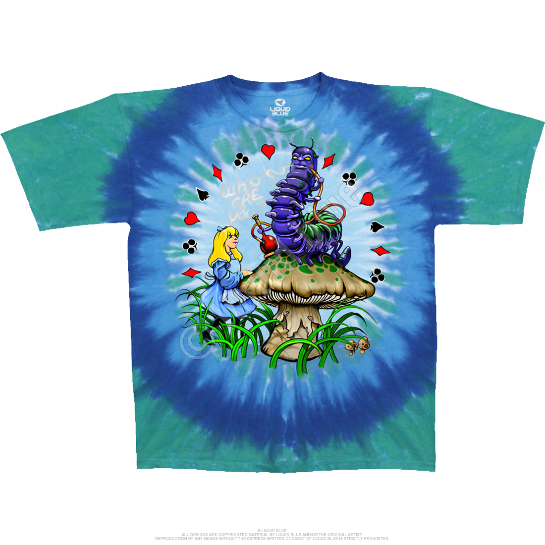 Chicago Cubs Burst Tie-Dye T-Shirt by Liquid Crystal