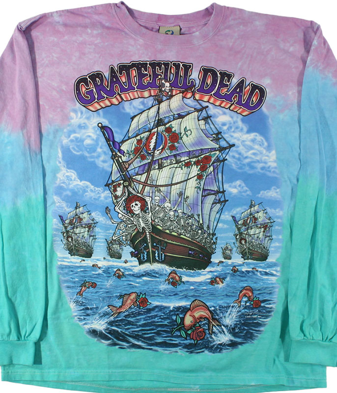 Vintage 1993 Liquid Blue Grateful Dead Ship of Fools Tie Dye 