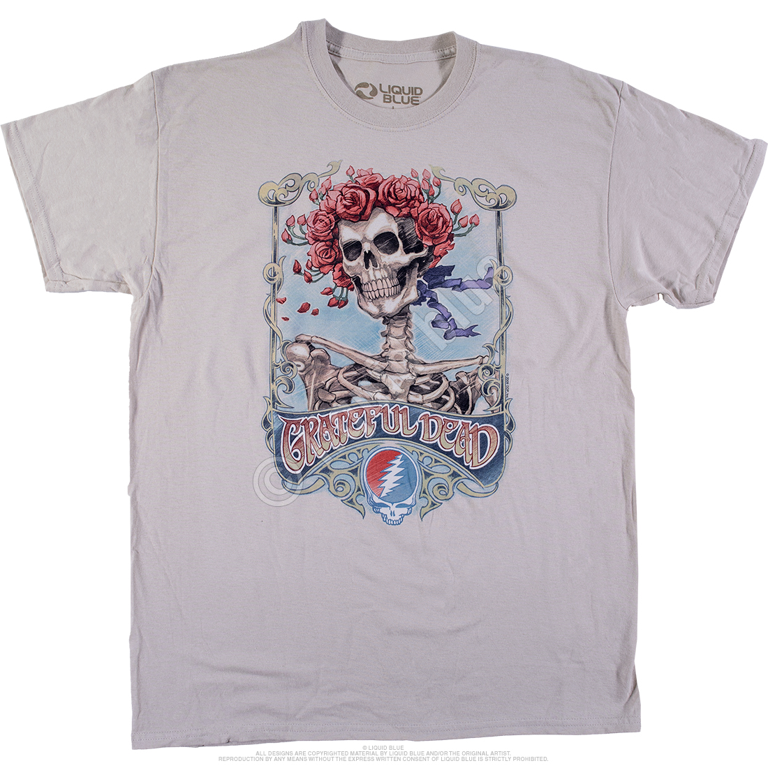  Liquid Blue Grateful Dead Vintage Bertha White T-Shirt :  Clothing, Shoes & Jewelry