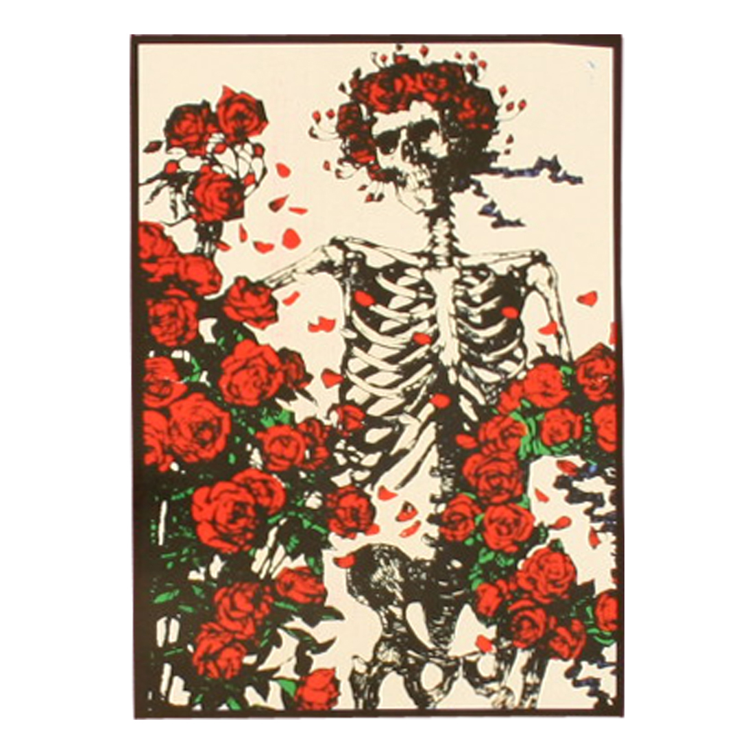 Grateful Dead - Skeleton & Roses T-Shirt - Medium Grey