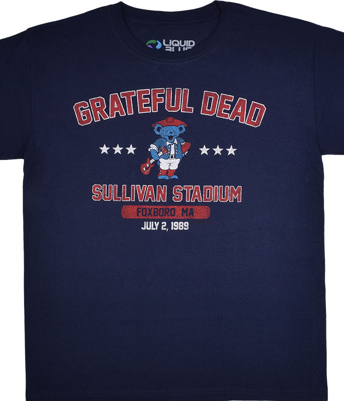 Grateful Dead Liquid Blue Reprint Soldier Field 7/9/95 T-Shirt, Navy B