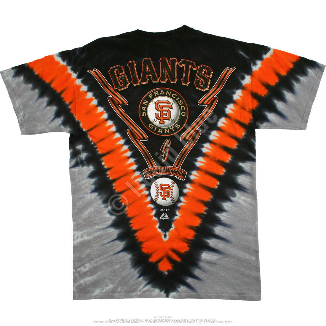 Liquid Blue Juniors Long Length | San Francisco Giants Spiral V Tie-Dye  Juniors Long Length T-Shirt - Women ~ Cherry Art Editions