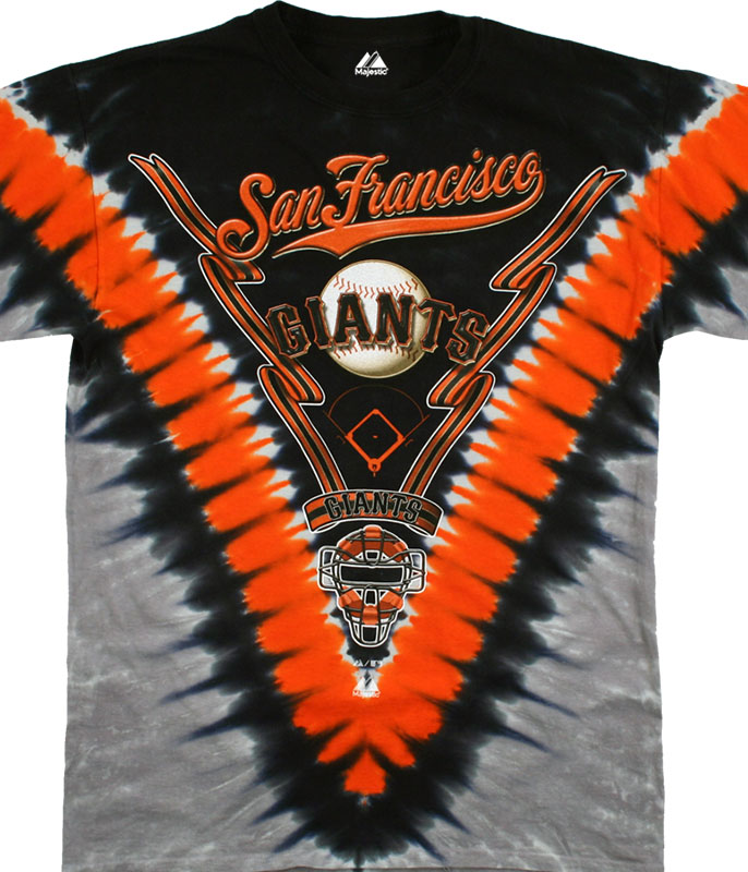 Men's San Francisco Giants Cream Hardball Tie-Dye T- Shirt