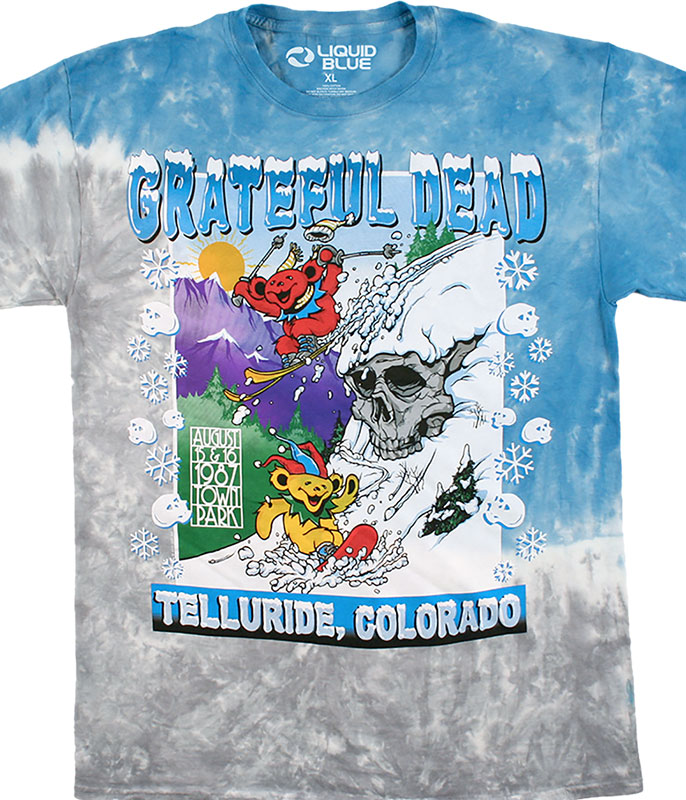 Grateful Dead Spring Training Tie-Dye T-Shirt Tee Liquid Blue