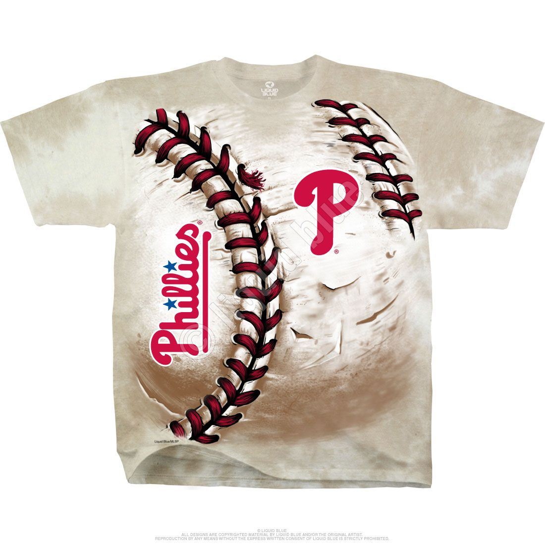 Philadelphia Phillies Womens Tie Dye T-Shirt - Light Blue