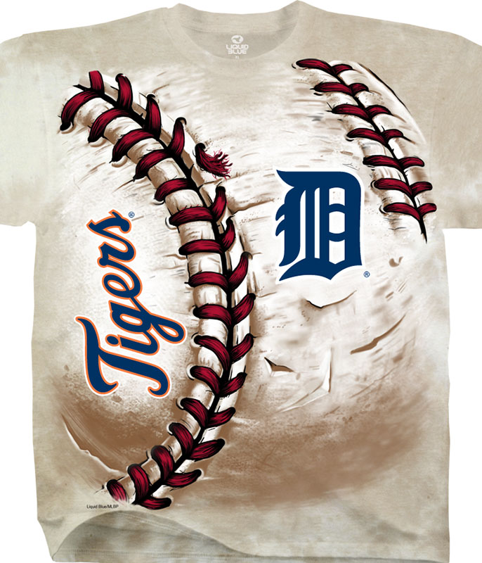 Detroit Tigers Hardball Tie-Dye T-Shirt - Cream