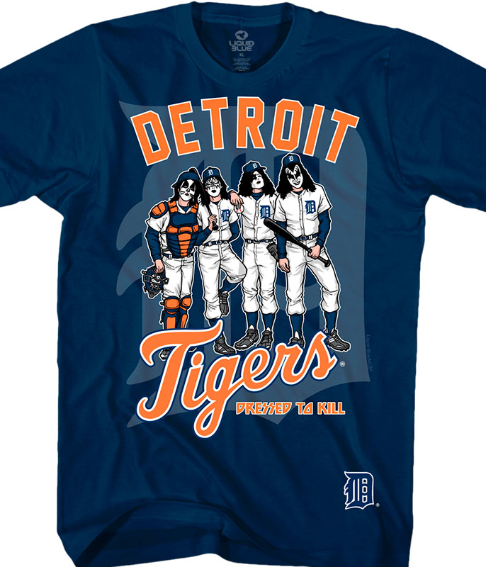 Grateful Dead Detroit Tigers Steal Your Base Navy Athletic T-Shirt