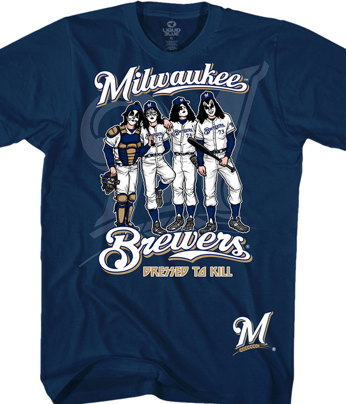 Milwaukee Brewers The Grateful Dead Baseball MLB Mashup Women's T-Shirt 