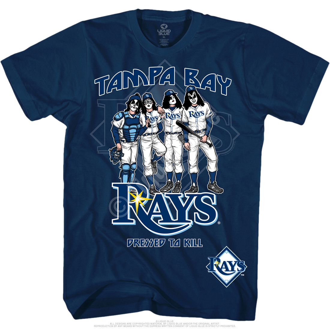 Tampa Bay Rays Burst Tie-Dye T-Shirt - M