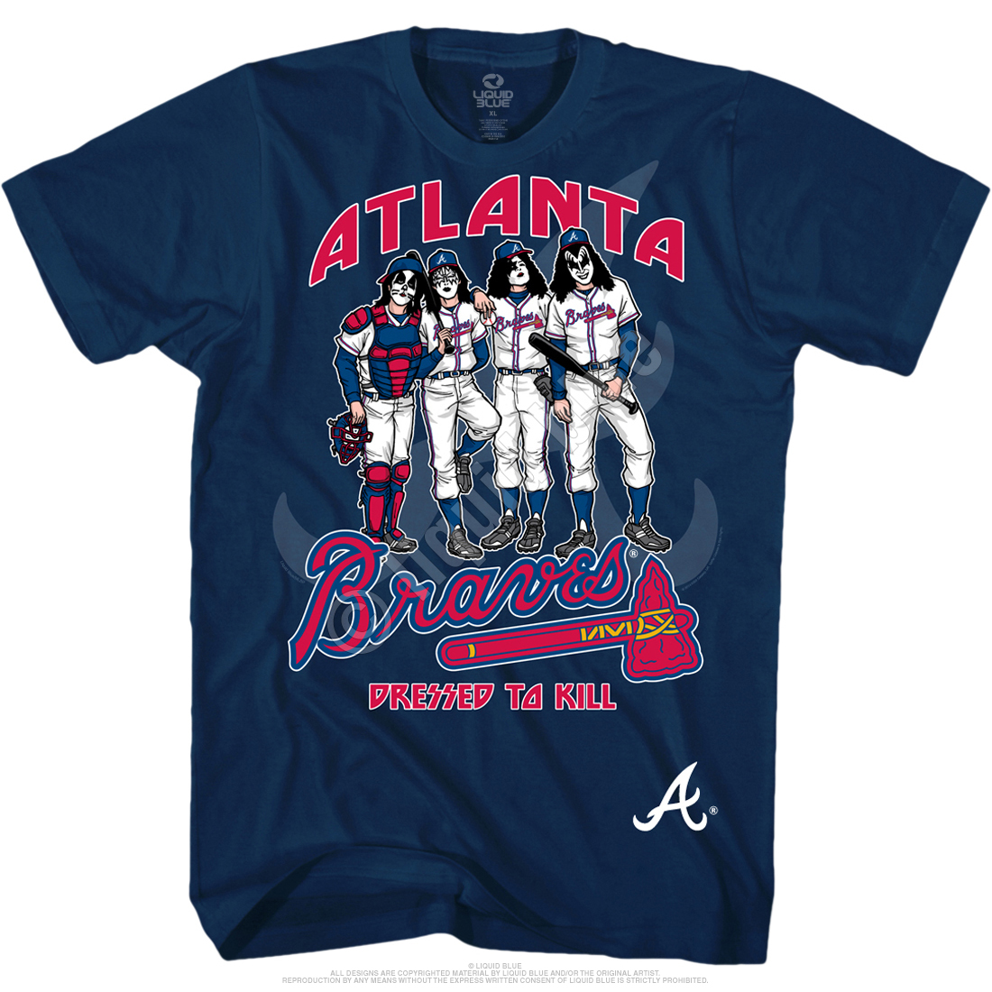 Liquid Blue Youth  Atlanta Braves Youth Throwback Tie-Dye T-Shirt