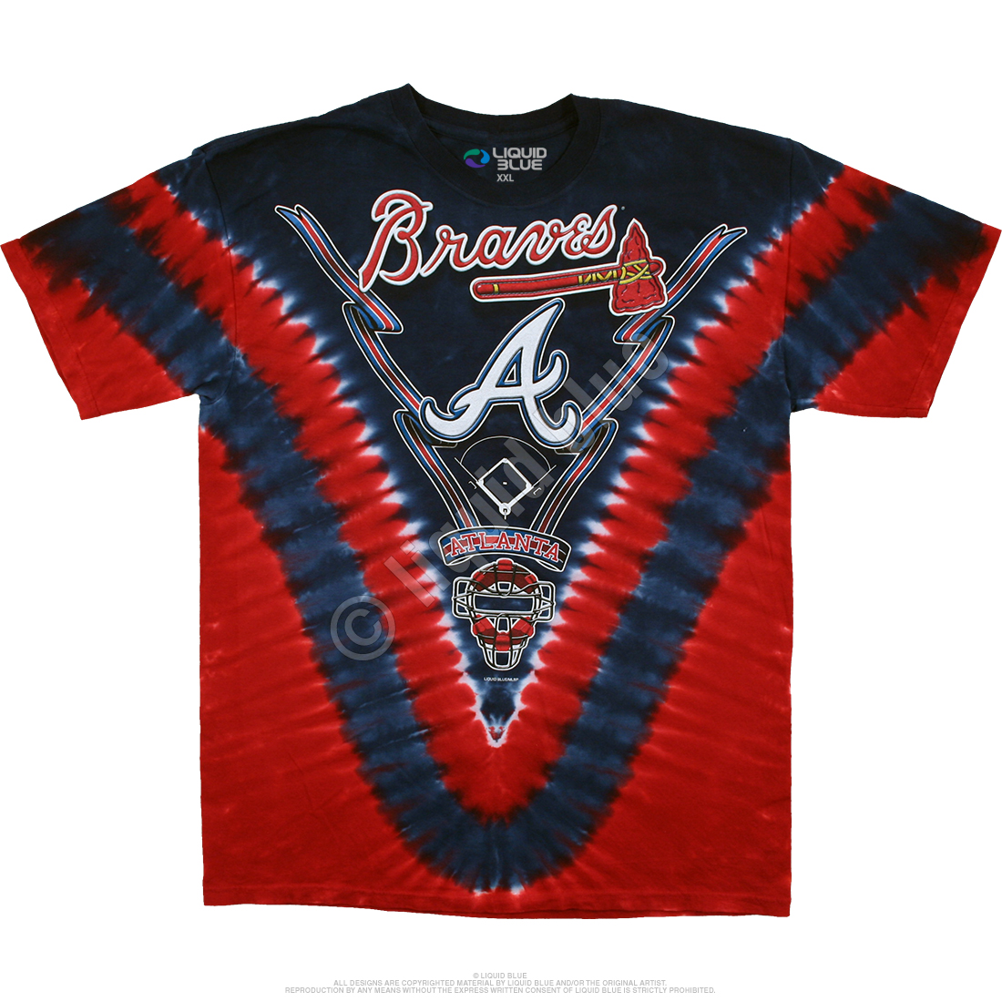 MLB Atlanta Braves KISS Dressed to Kill Navy T-Shirt Tee Liquid Blue