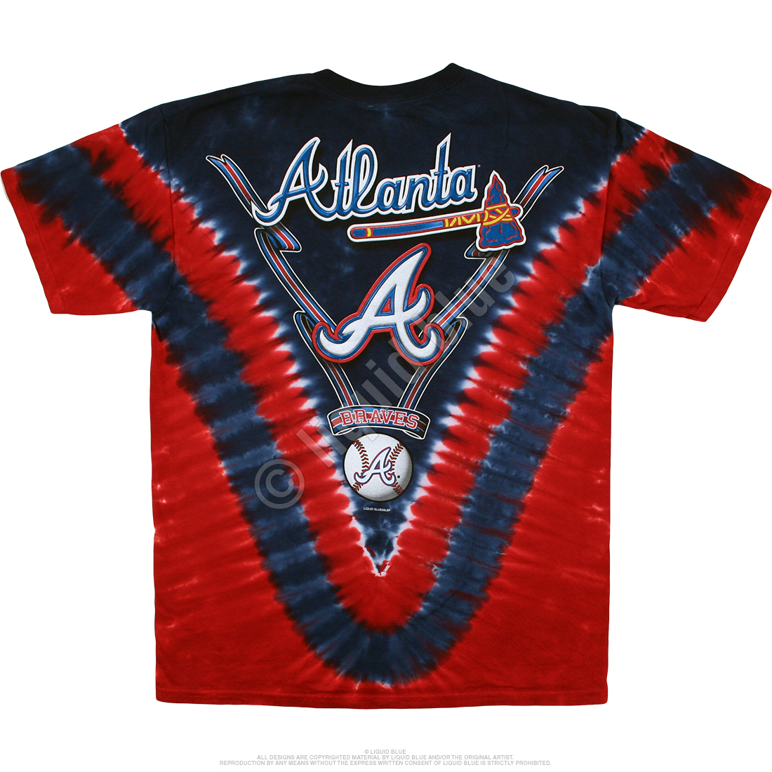 MLB Atlanta Braves KISS Dressed to Kill Navy T-Shirt Tee Liquid Blue