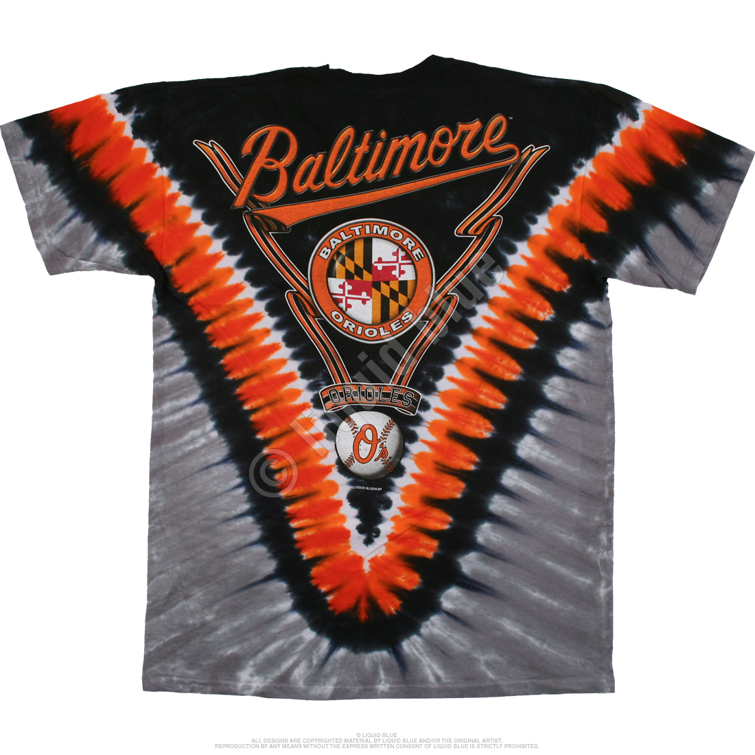 CustomCat Baltimore Orioles Retro MLB Tie-Dye Shirt SpiderBlack / S