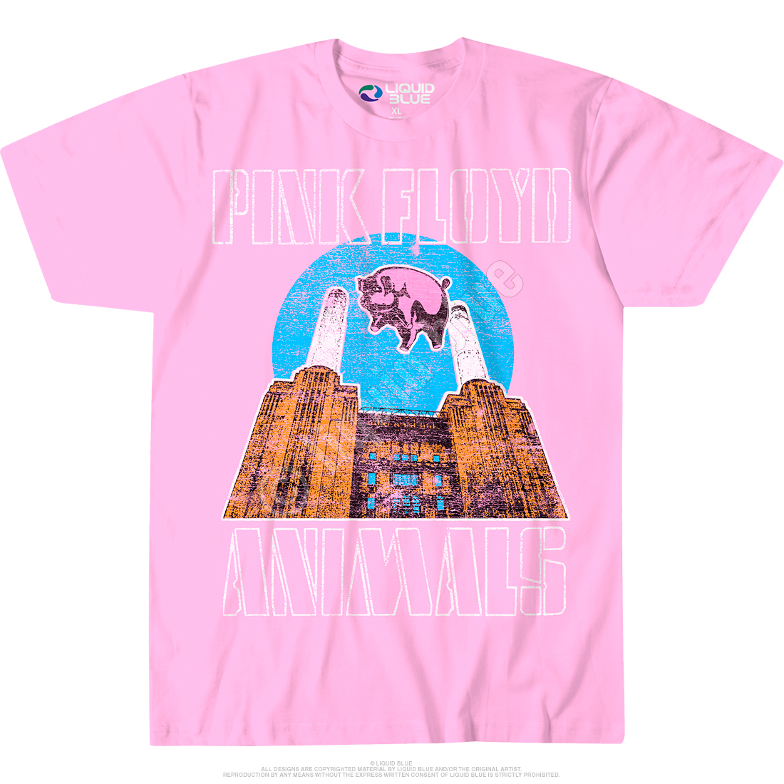 Liquid Blue Animals Pink T-Shirt