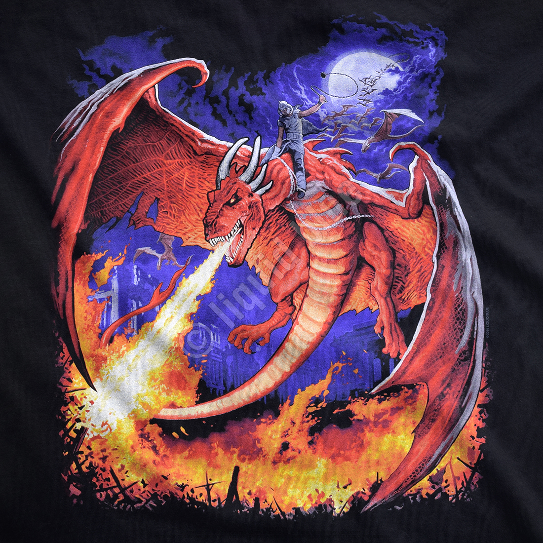 Liquid Blue Great Wyrm Black T-Shirt