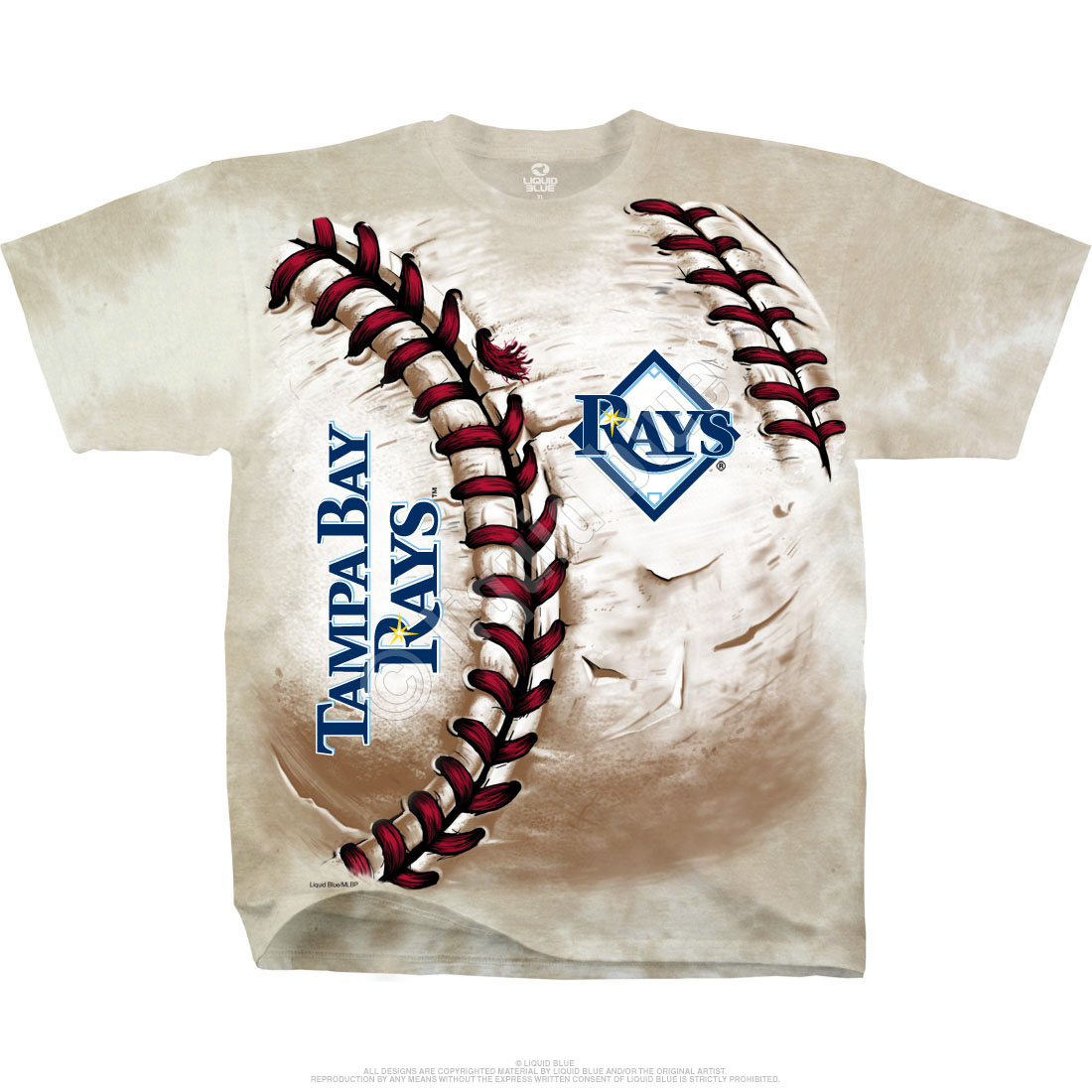 Tampa Bay Rays Burst Tie-Dye T-Shirt - M