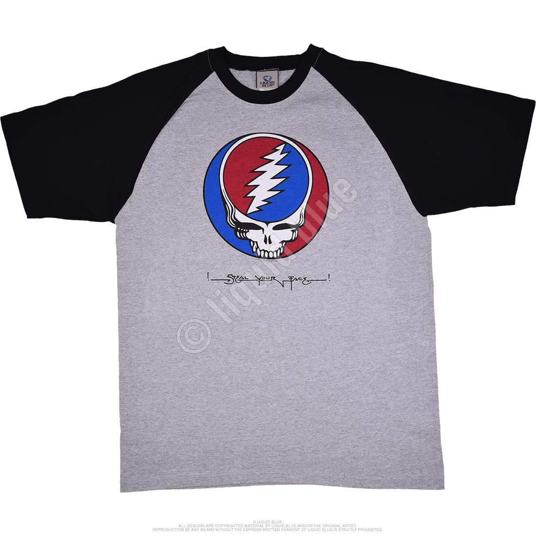 Grateful Dead SYF Raglan Heather T-Shirt Tee Tee Liquid Blue