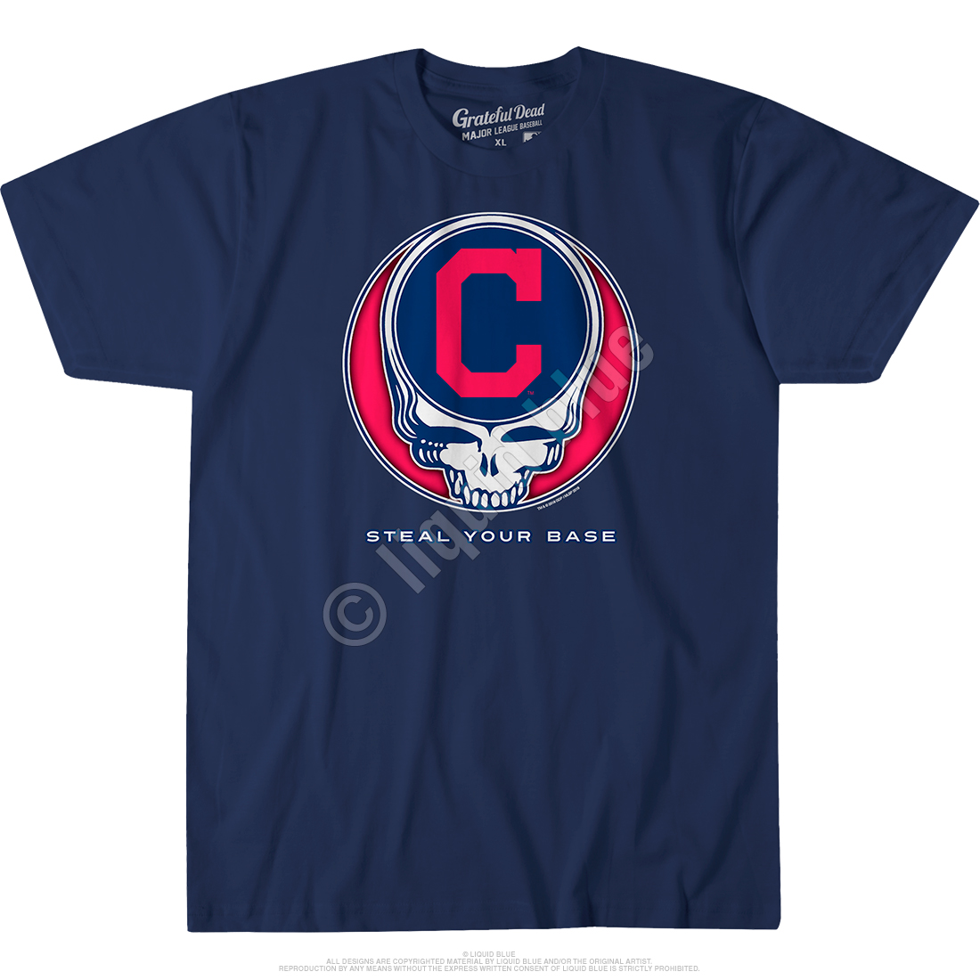 MLB Cleveland Indians Hardball Tie-Dye T-Shirt - Cream