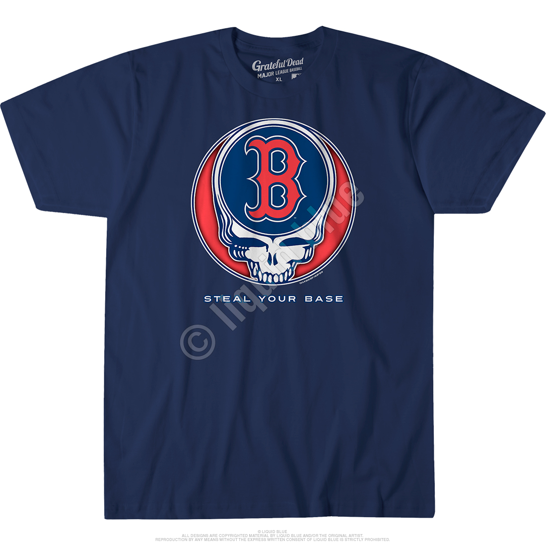 Youth Navy Boston Red Sox Stealing Home T-Shirt