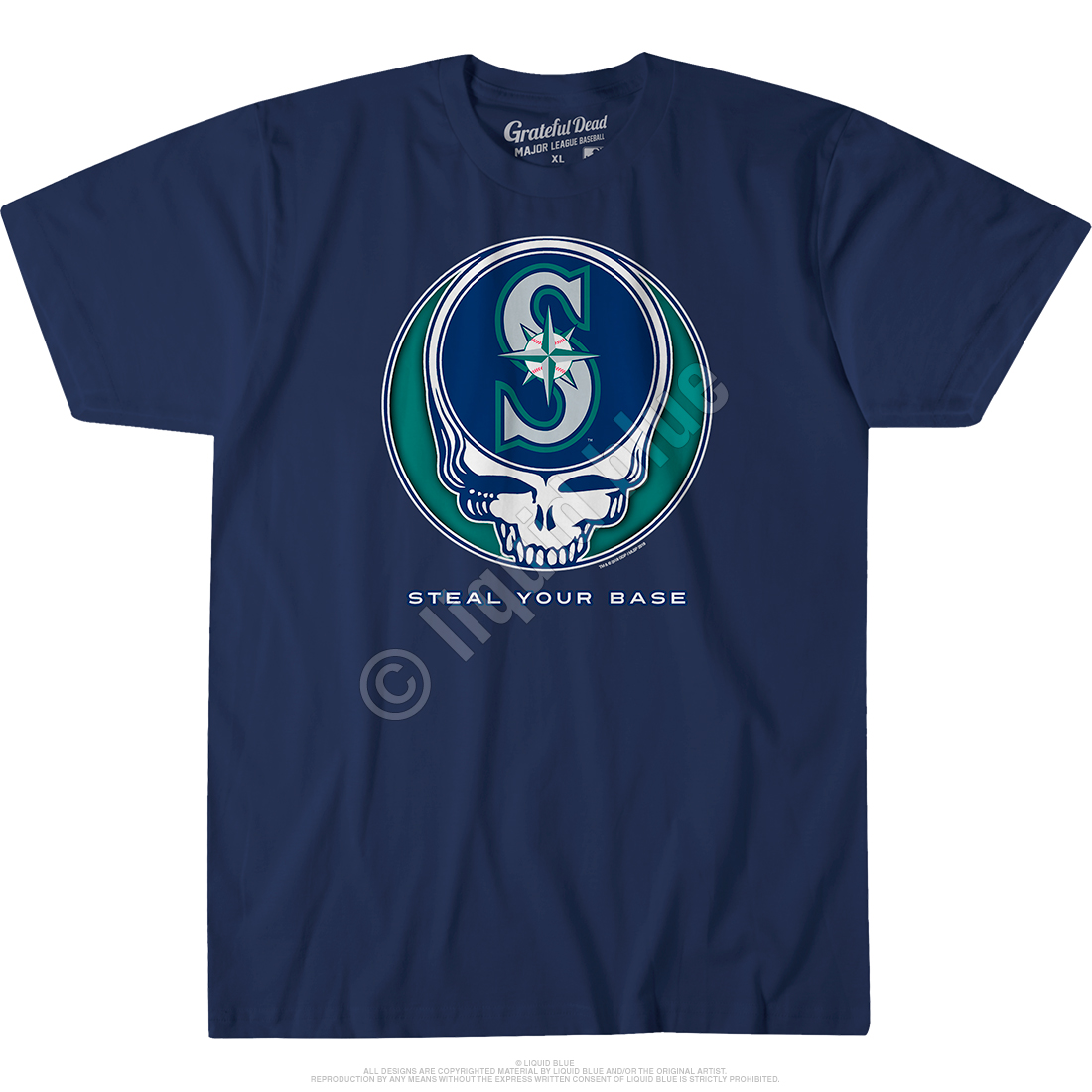 Seattle Mariners Hardball Tie-Dye T- Shirt - Cream