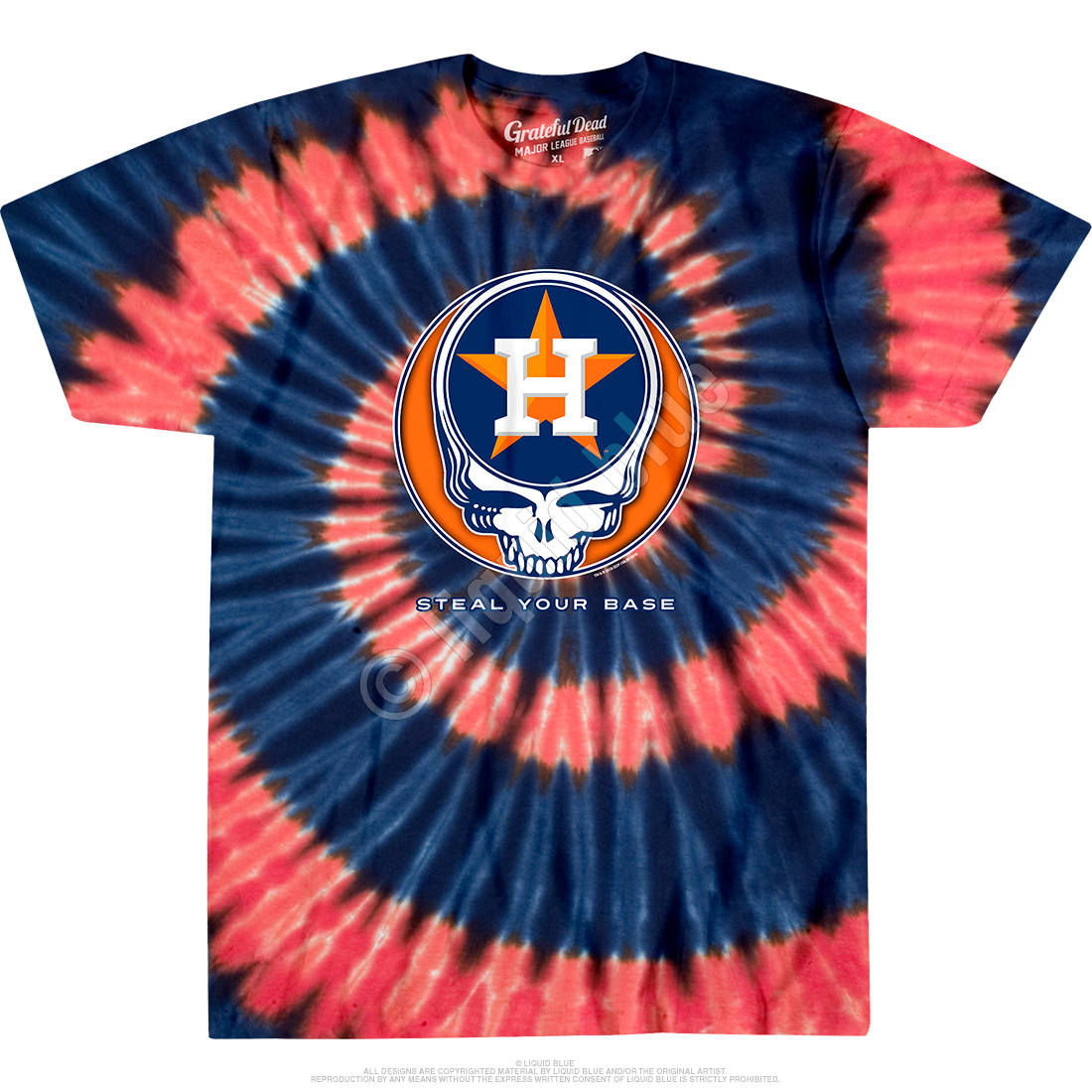 Fanatics Men's Houston Astros Iconic Biblend Dip Dye T-shirt Academy