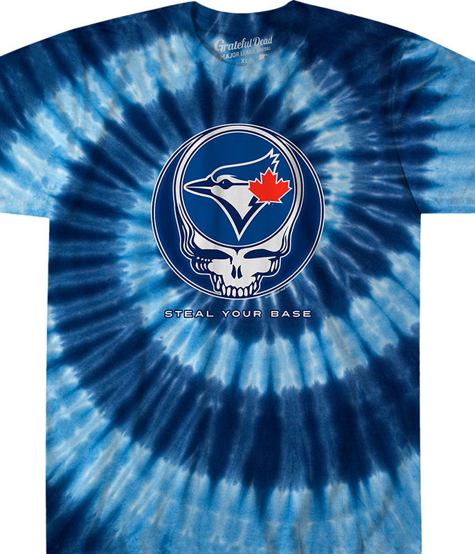 Rare 2018 Liquid Blue Grateful Dead New York Yankees T Shirt M Tie Dye MLB  NWT