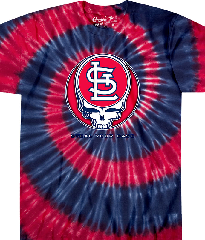 St Louis Cardinals Baseball Liquid Blue Shirt Size Large All Over