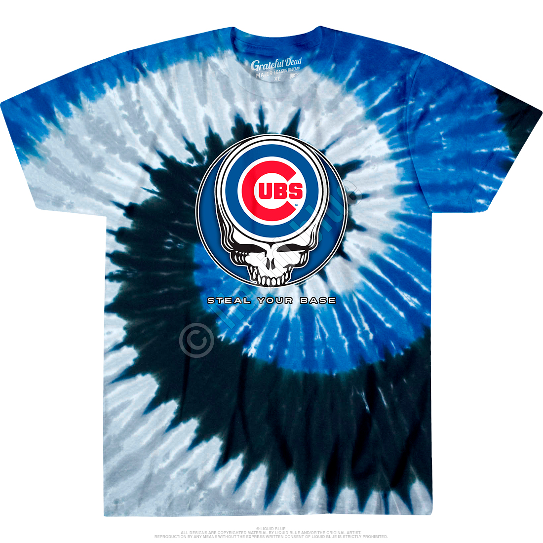 CustomCat Chicago Cubs Vintage MLB Tie Dye T-Shirt SpiderRoyal / 4XL