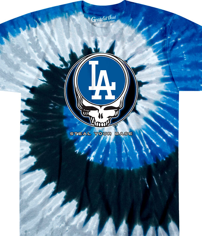 Liquid Blue Youth  Los Angeles Dodgers Youth Throwback Tie-Dye T-Shirt -  Kids ~ Cherry Art Editions