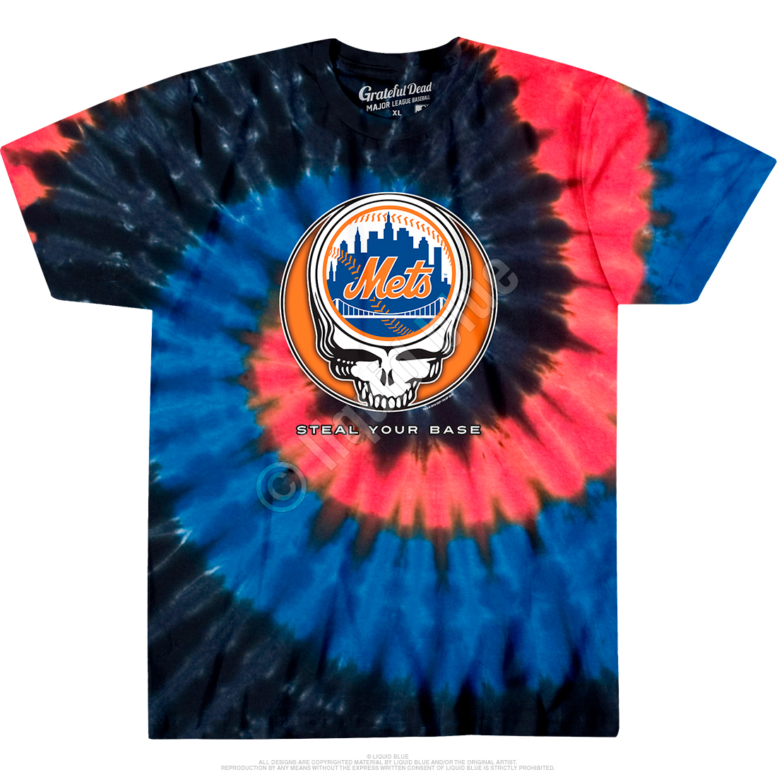 GRATEFUL DEAD Spring Training Baseball Tie Dye T-Shirt L-2XL Steal Your Base