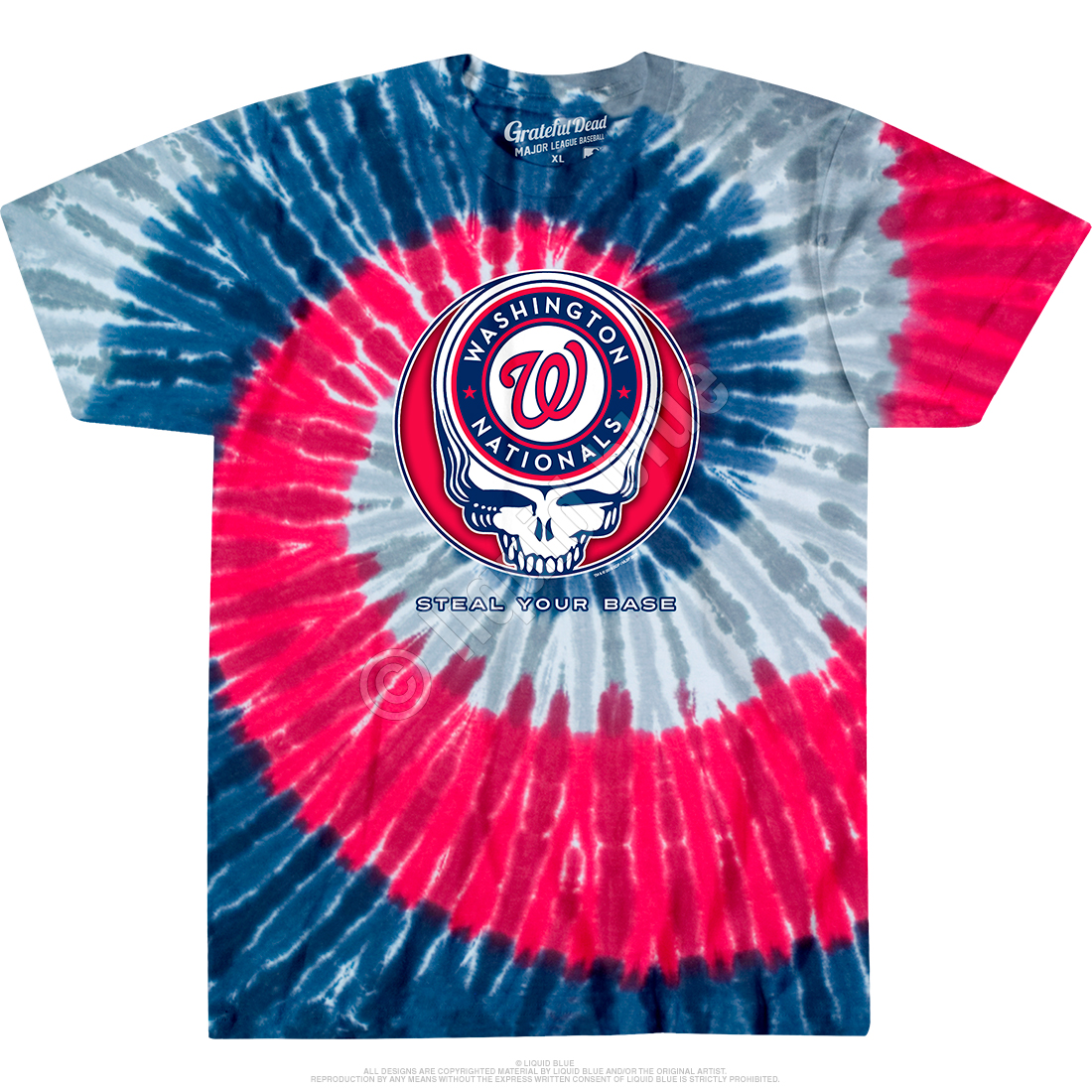 MLB San Francisco Giants GD Steal Your Base Tie-Dye T-Shirt Tee Liquid Blue