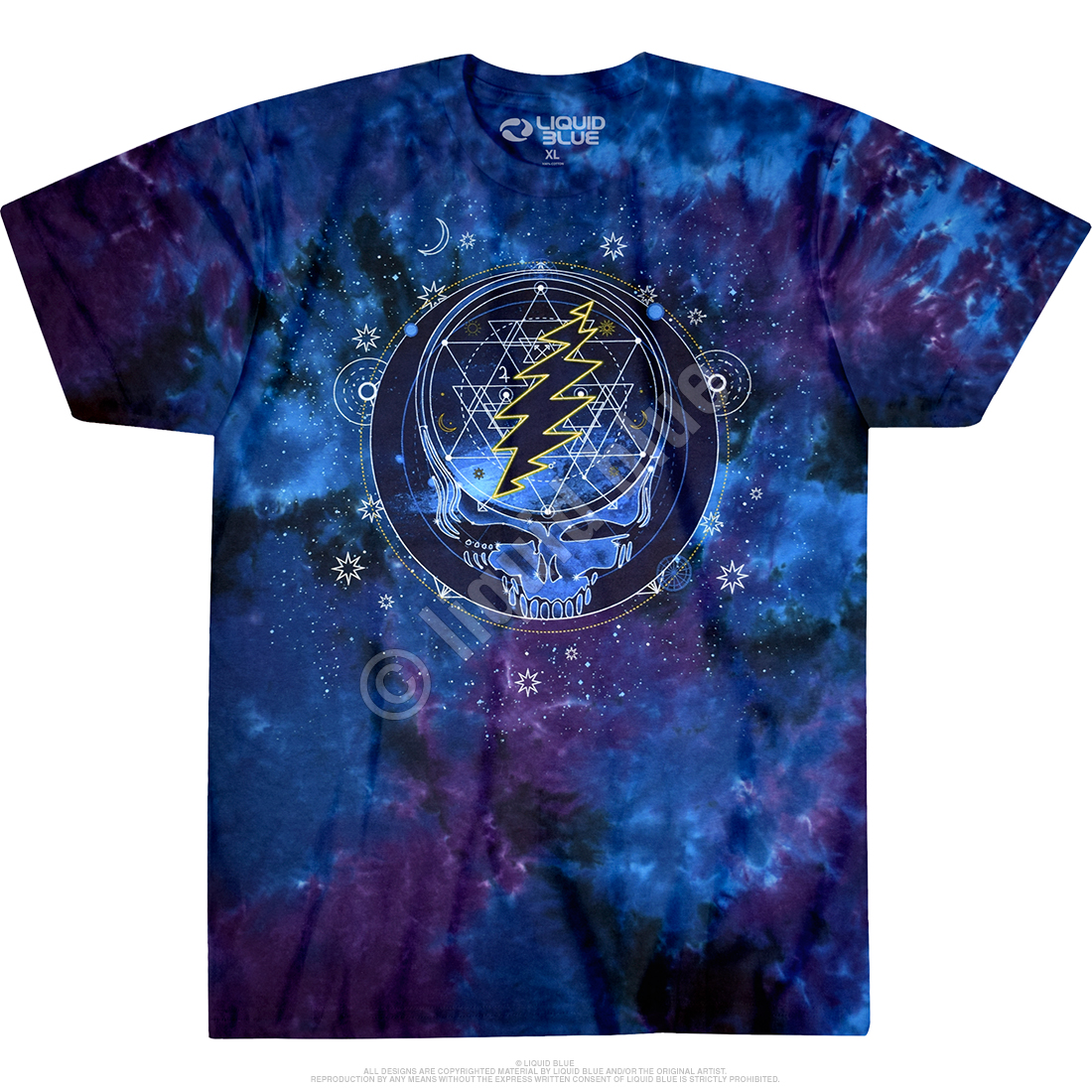 Grateful Dead Sky Space SYF Tie-Dye T-Shirt Tee Liquid Blue