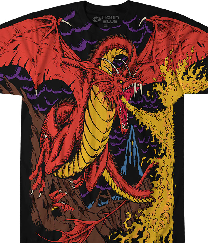 Blue Flame All-Over-Print T-Shirt | Armada Glass Company