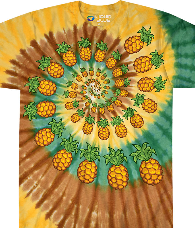 Food Mustard & Ketchup Spiral Tie-Dye T-Shirt Tee Liquid Blue