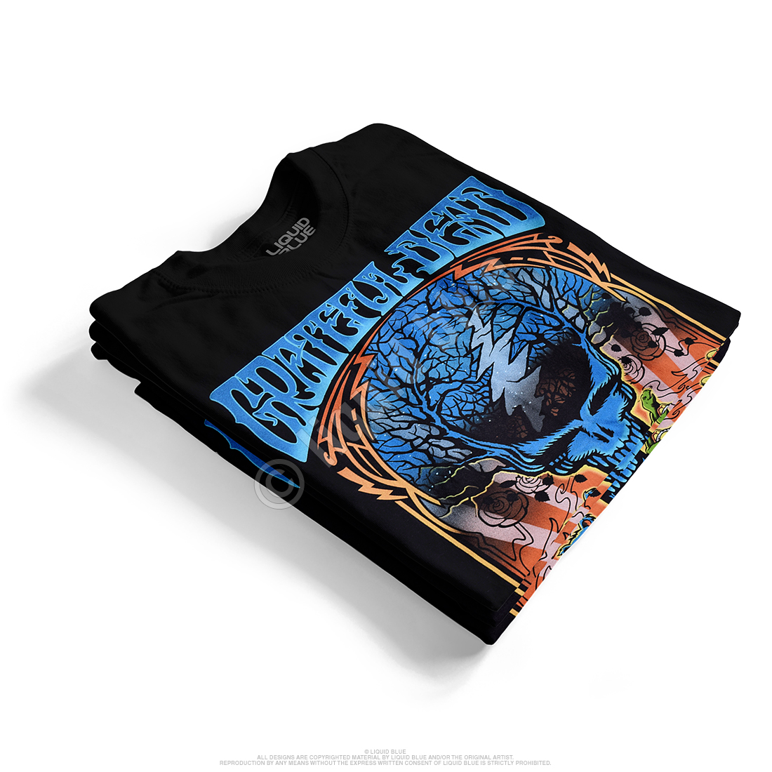  Liquid Blue Grateful Dead One More Halloween Night T-Shirt :  Clothing, Shoes & Jewelry