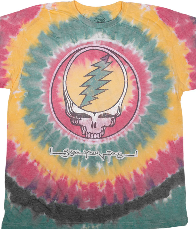 Grateful Dead Vintage Rasta SYF Poly-Cotton Tie-Dye T-Shirt Tee