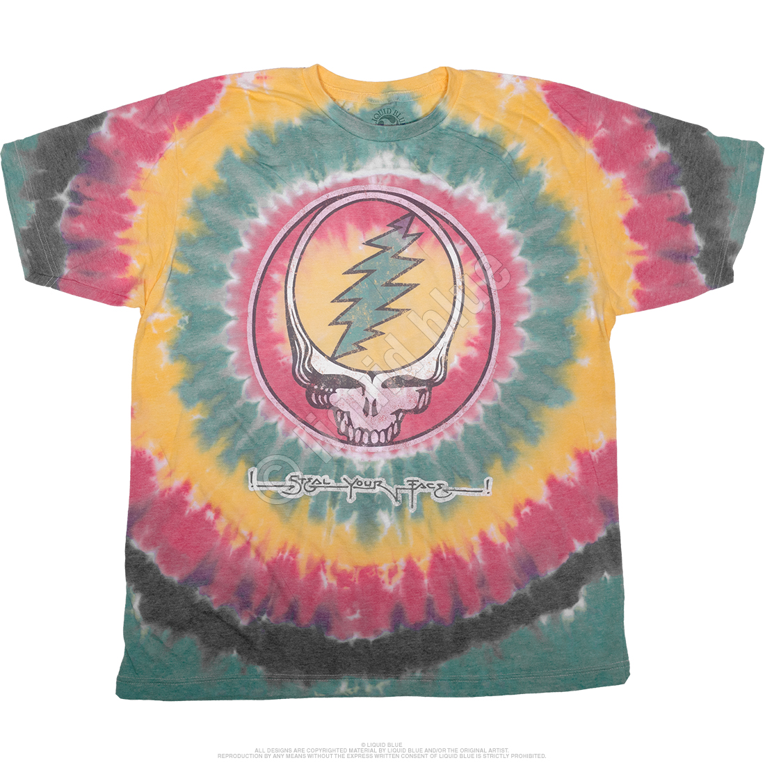 Grateful Dead Vintage Rasta SYF Poly-Cotton Tie-Dye T-Shirt Tee