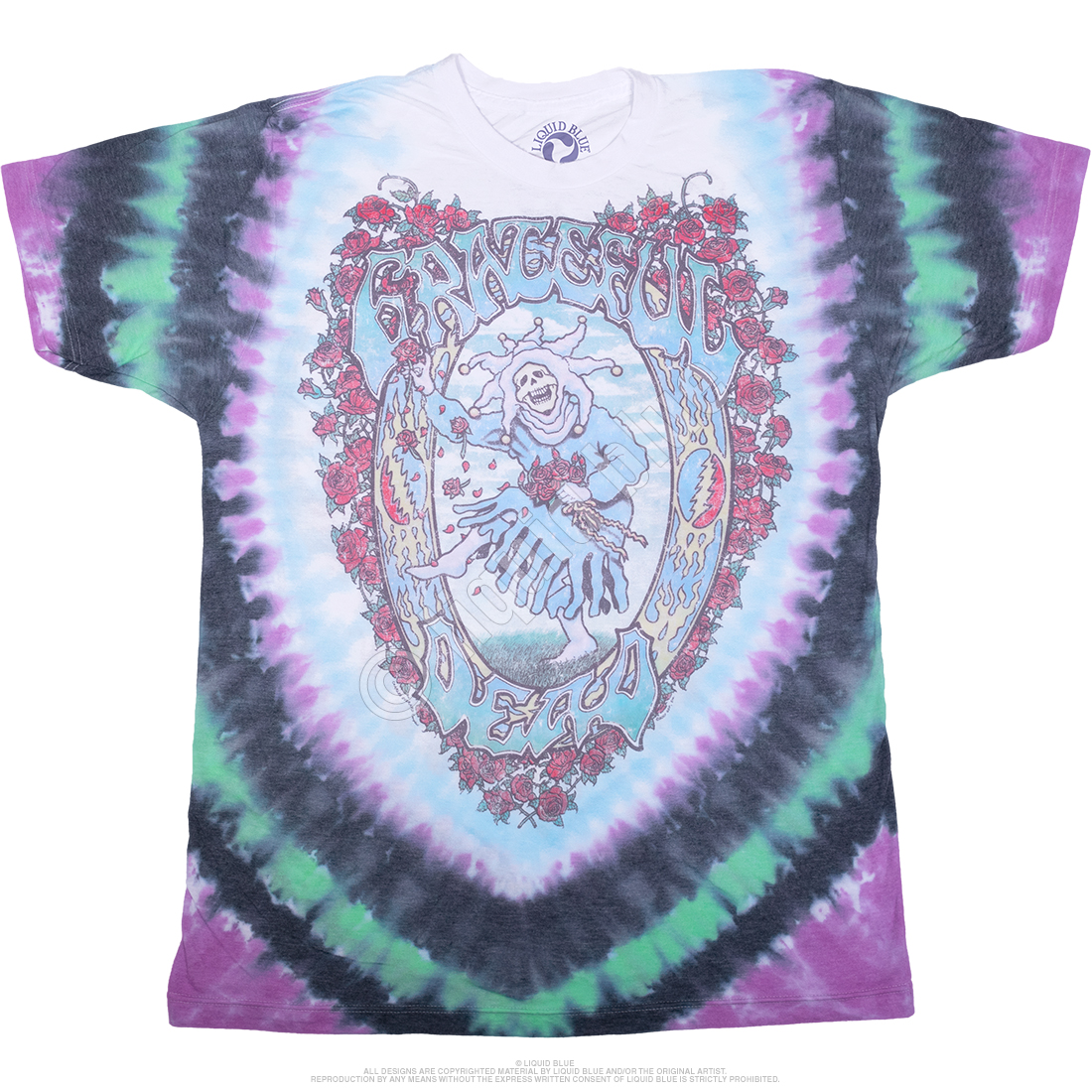 Music Vintage Tie Dye Grateful Dead Tee Shirt by Liquid Blue 1996 Size XL Made in USA