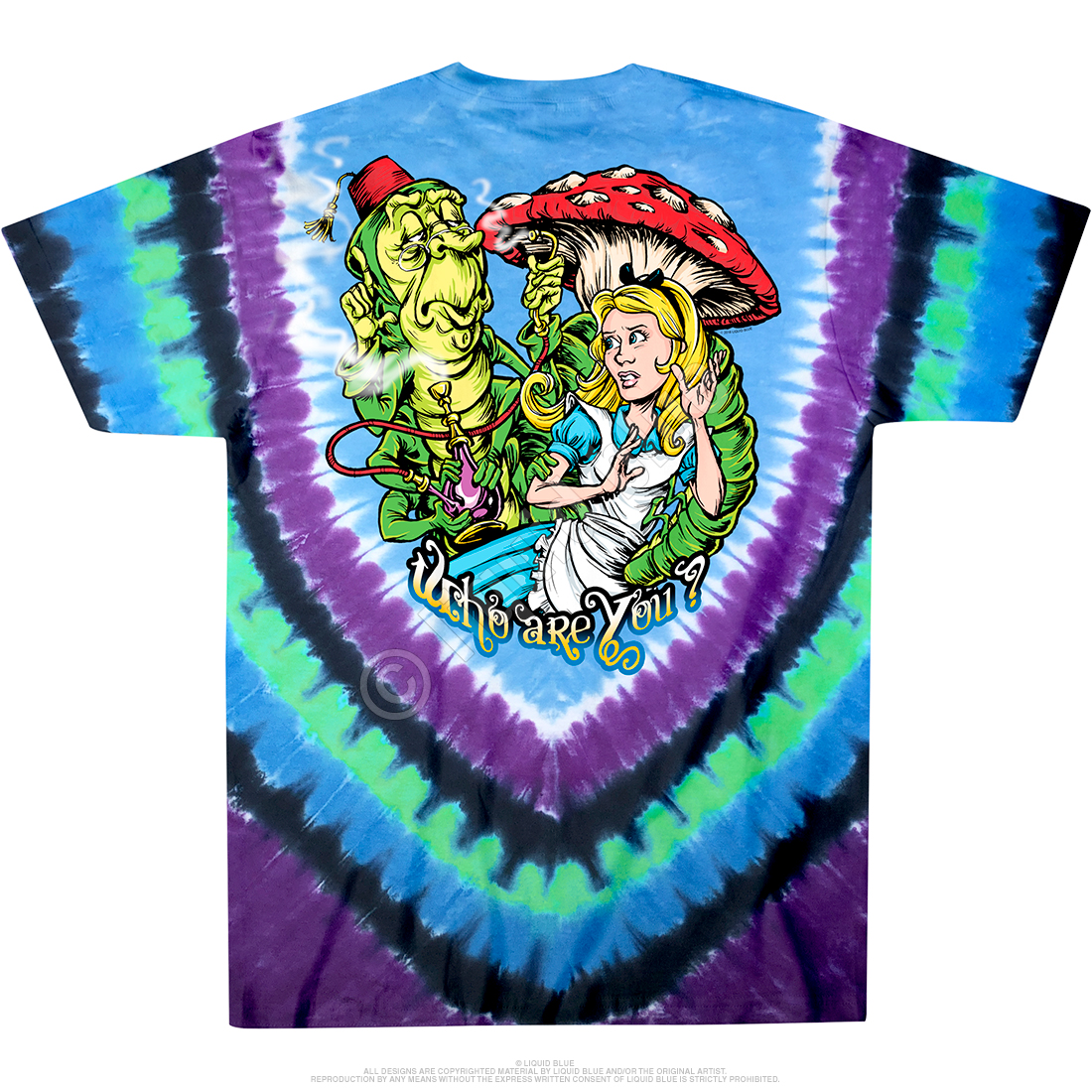 Light Fantasy Crystal Top Tie-Dye T-Shirt Tee Liquid Blue