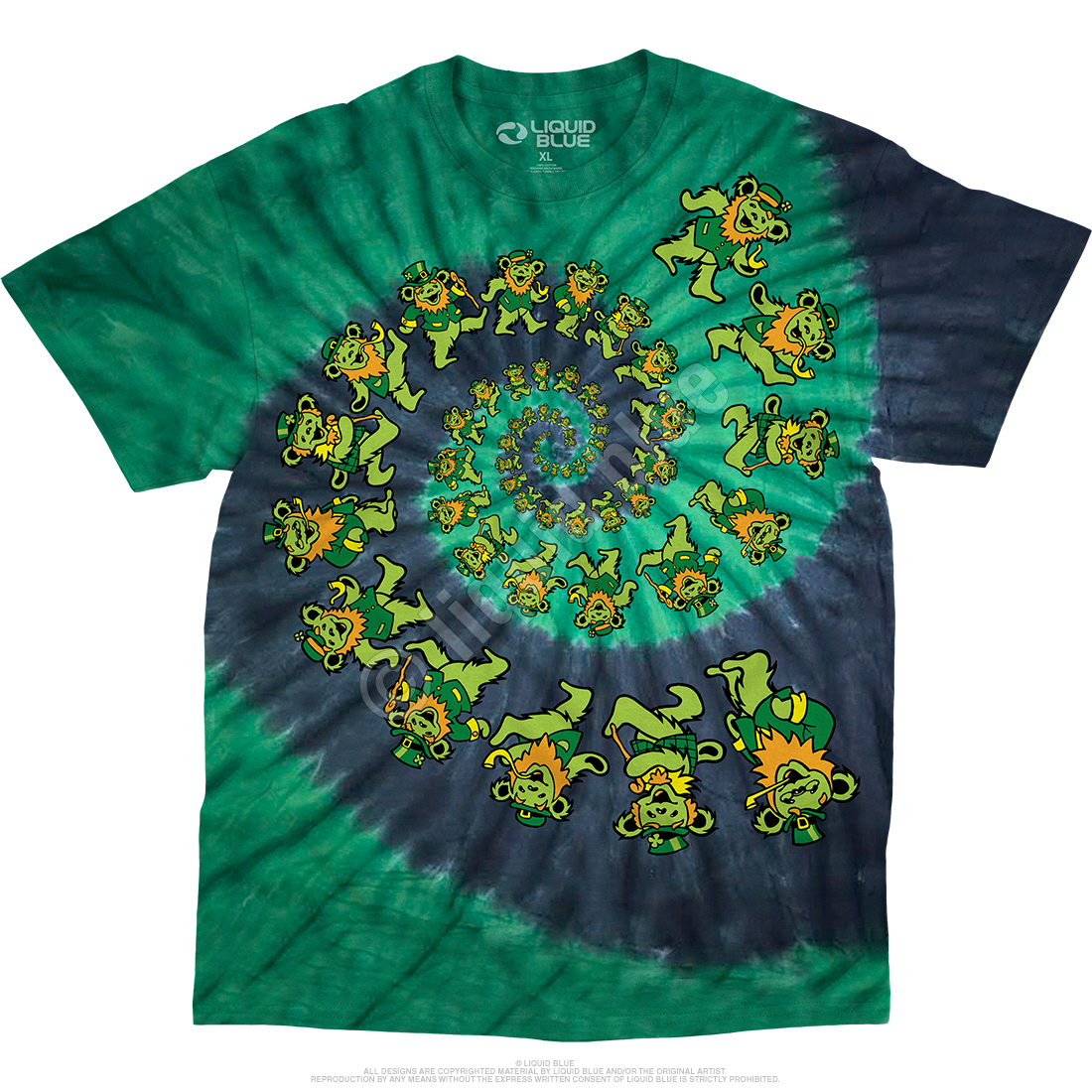 Liquid Blue Pineapple Spiral Tie-Dye T-Shirt