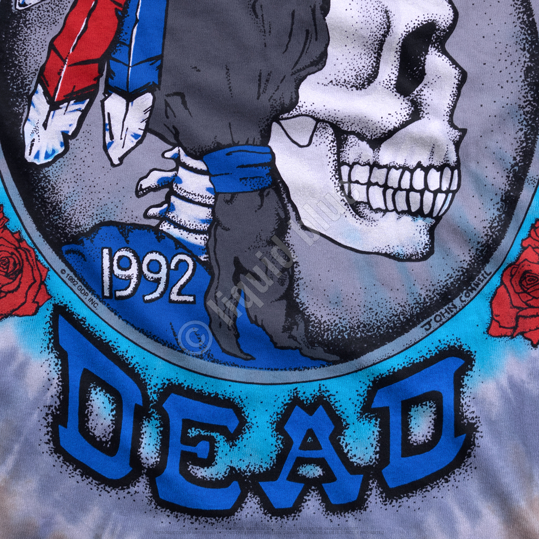 The Boho Depot Never Dead Grateful Dead Shirt from Liquid Blue, Small