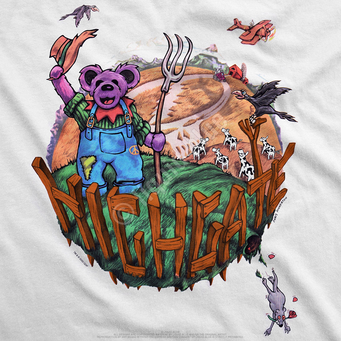 リキッドブルー グレイトフルデッド レア アニマル HIGHGATE Tシャツ リキッドブルー グレイトフルデッド レア アニマル HIGHGATE Tシャツ