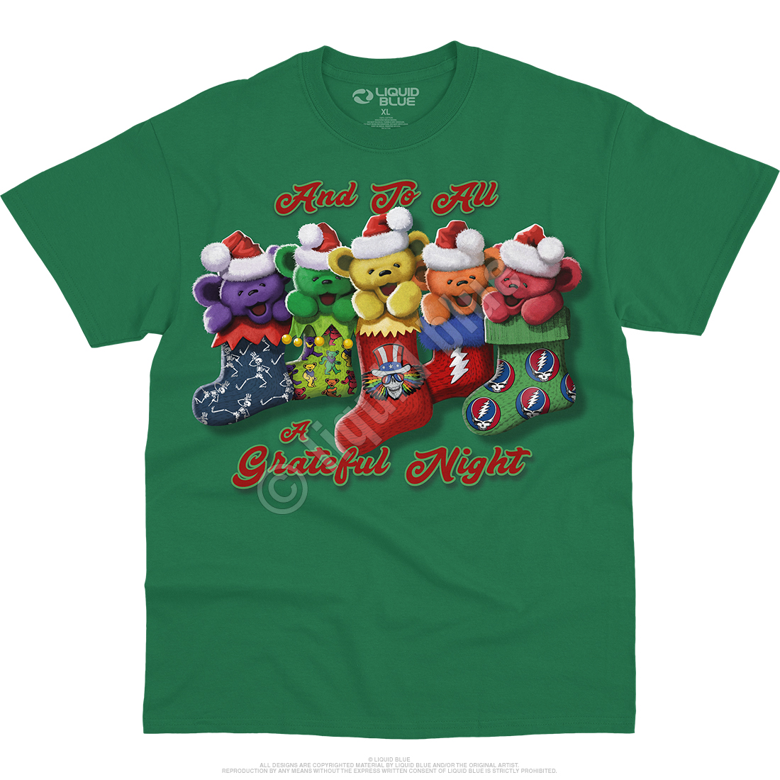 BEARS - GRATEFUL DEAD T-Shirts, Tees, Accessories and Gifts - Liquid Blue