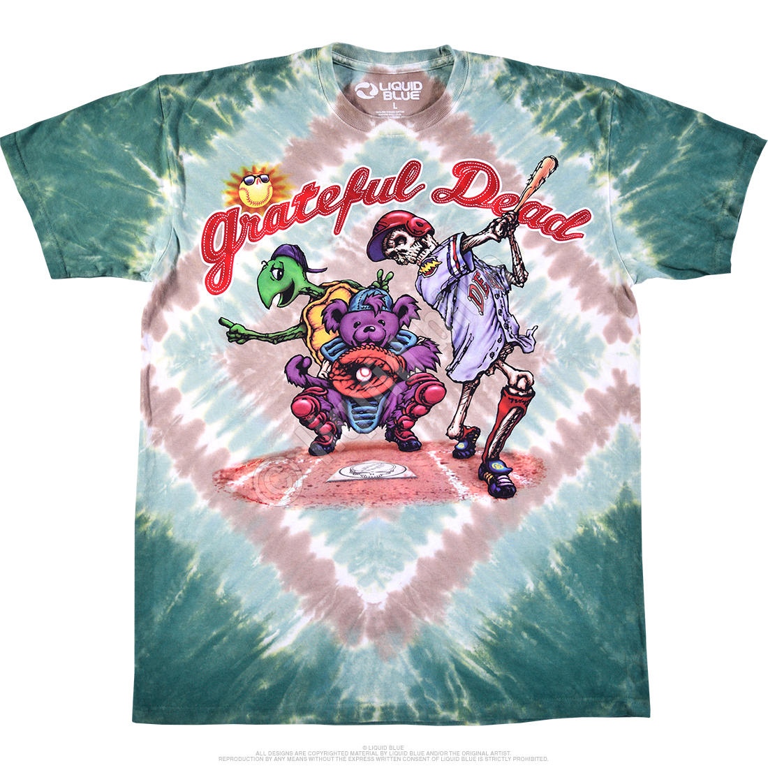 Grateful Dead Spring Training Tie-Dye T-Shirt Tee Liquid Blue