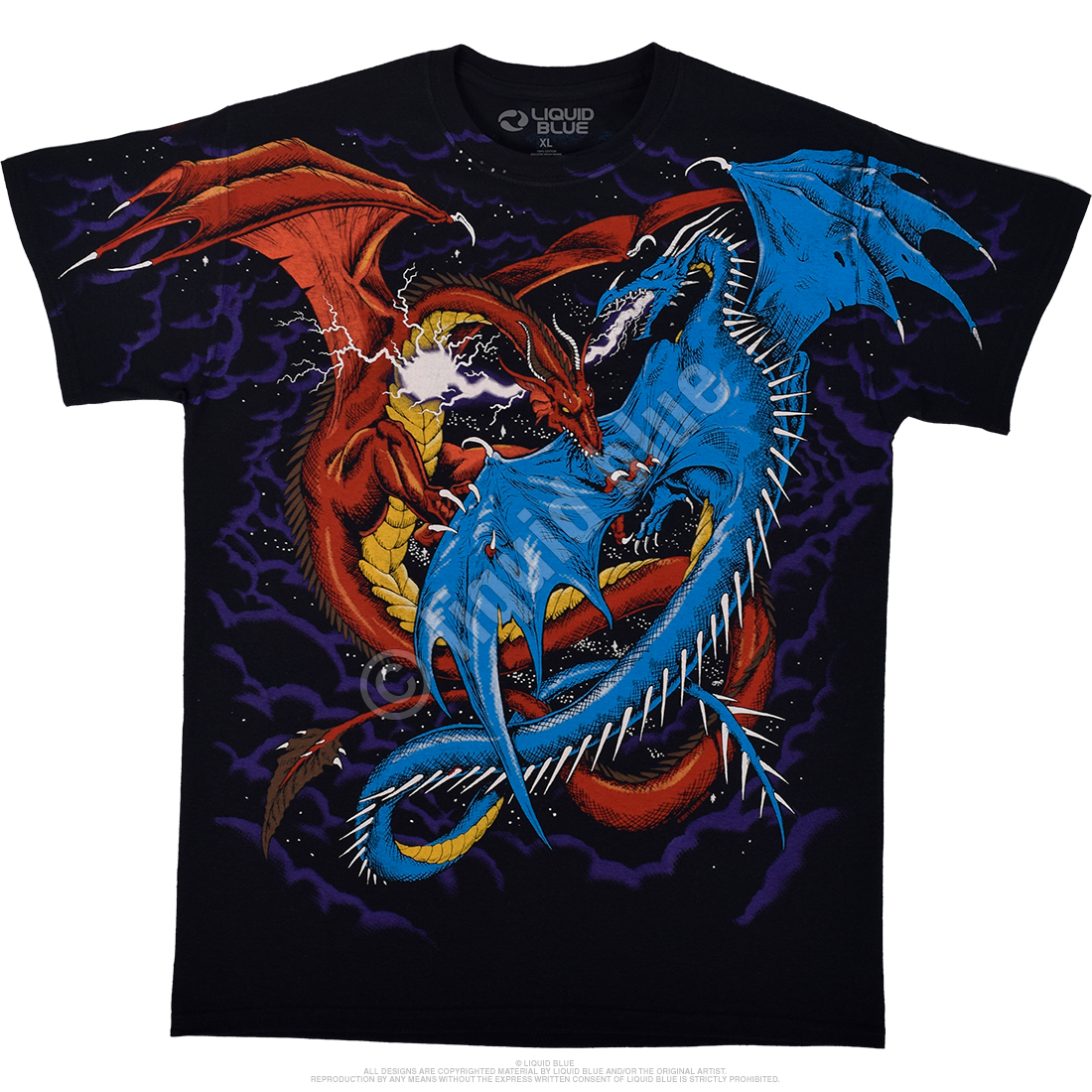 Dueling Dragons Black T-Shirt