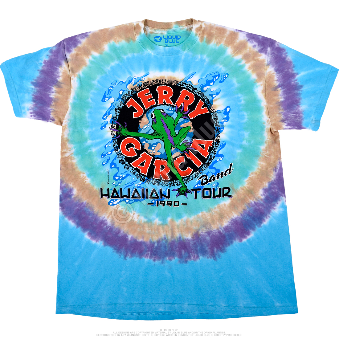 Jerry Garcia JGB Hawaiian 90 Tie-Dye T 