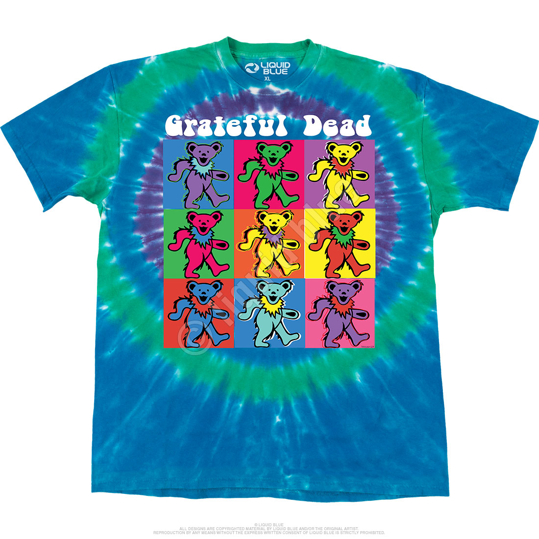 Grateful Dead Hollywood Bears T-Shirt Tee by Liquid Blue