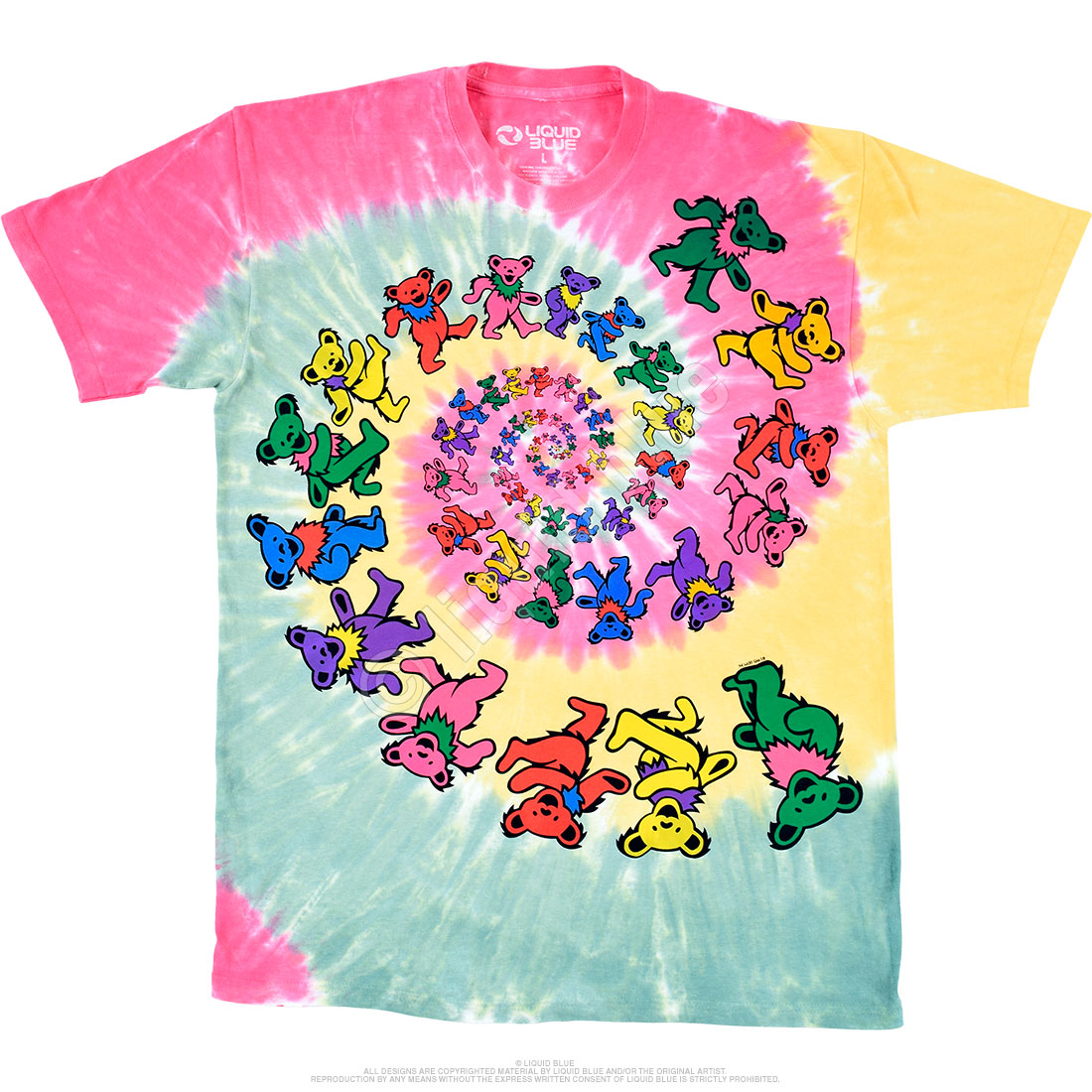 Grateful Dead Irish Spiral Bears Tie Dye Shirt