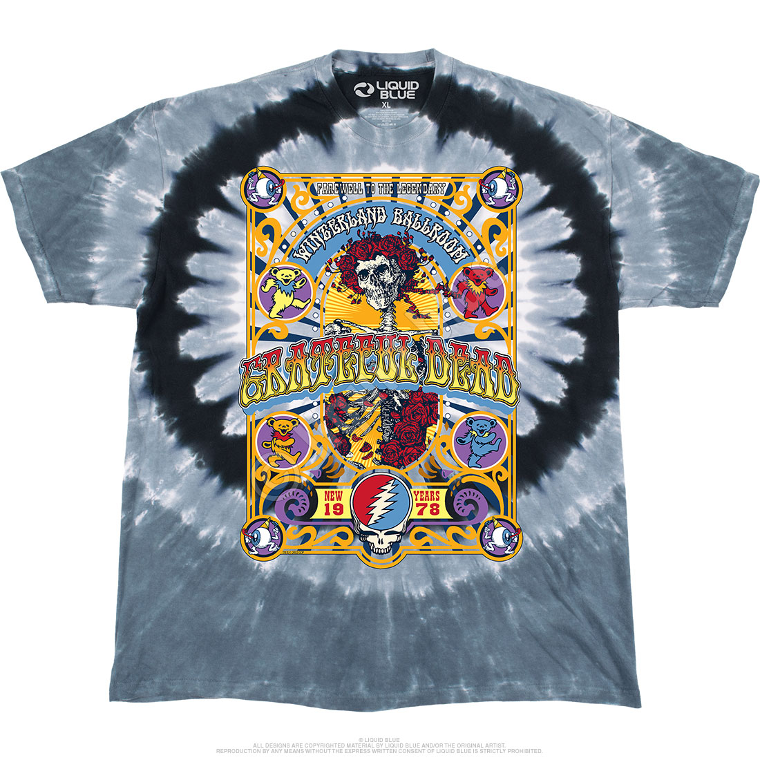 Grateful Dead - Closing of Winterland T-Shirt Blue