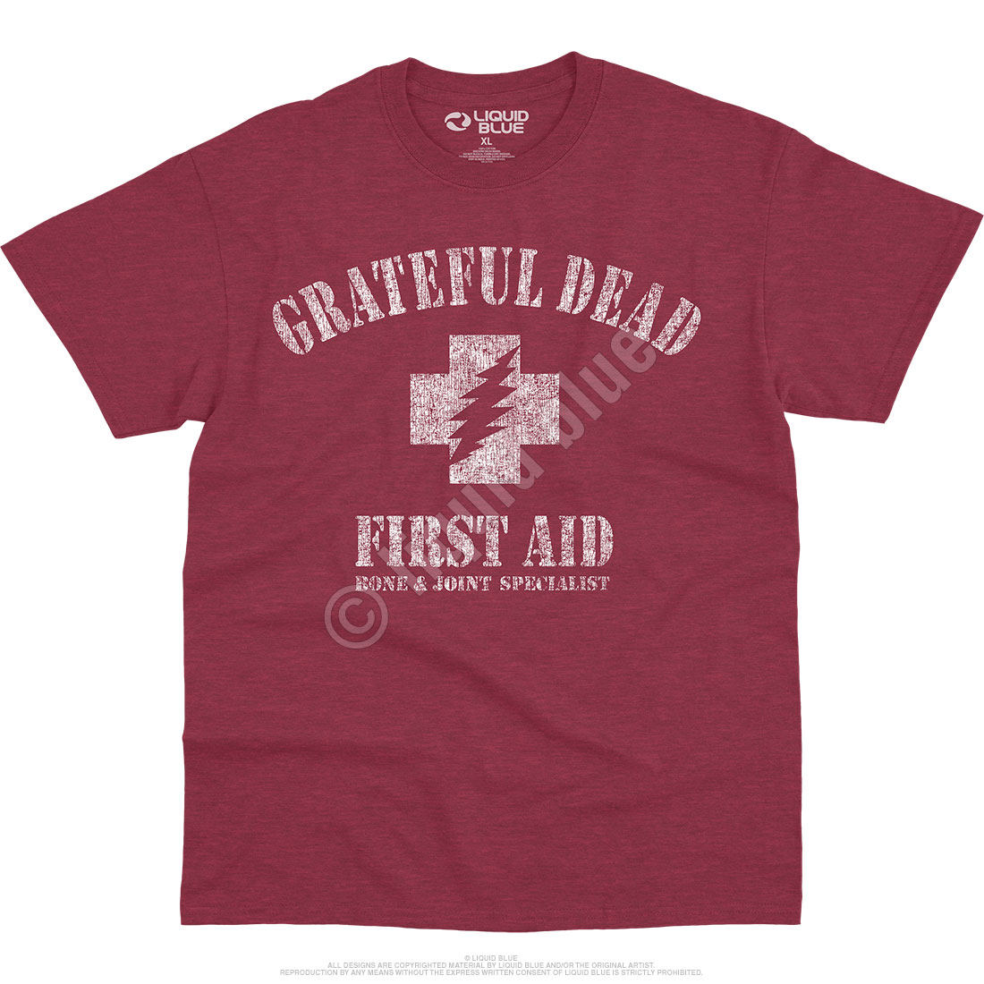 Grateful Dead First Aid T-Shirt Tee by Liquid Blue